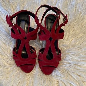 Classiques Entier Red strappy heels